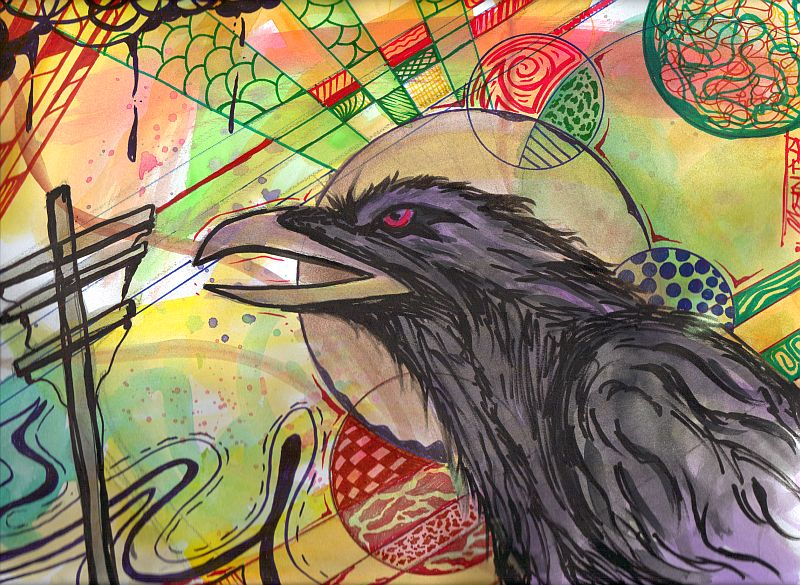 Detailed and Finished Piece "Night Raven"
