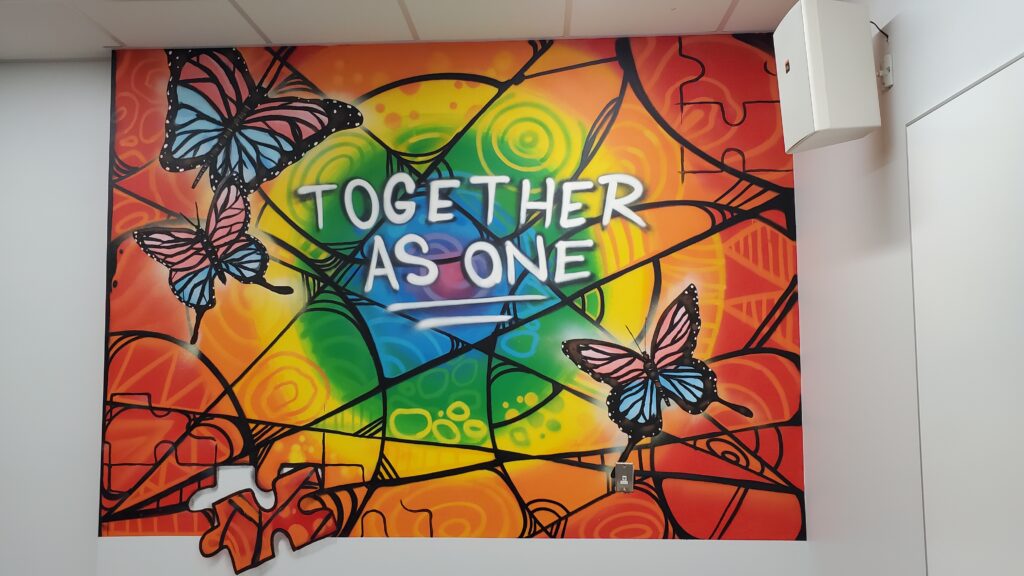Together As One Mural at Rider University